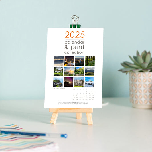 2025 Northern Ireland Calendar with mini easel