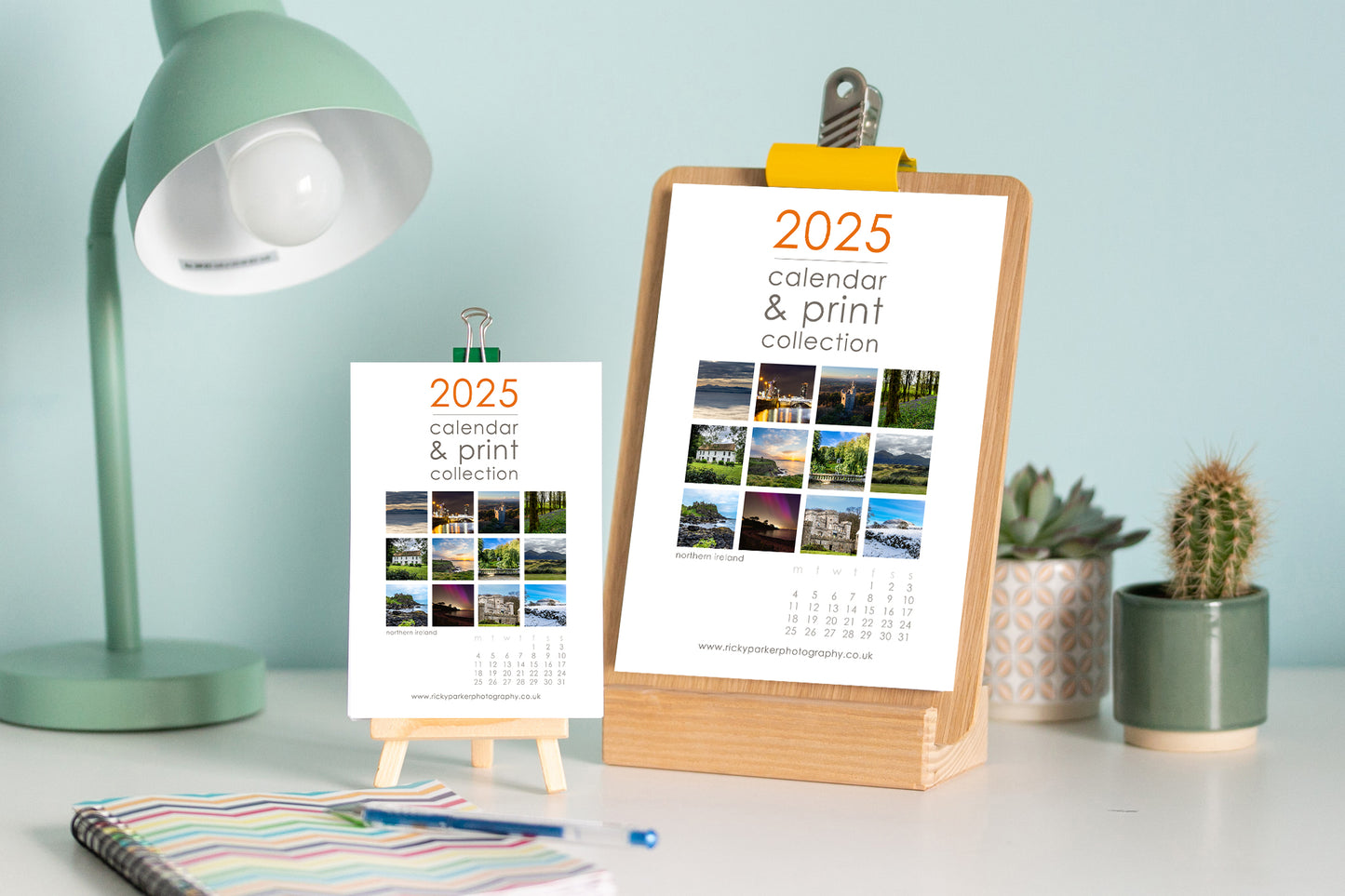 2025 Northern Ireland Calendar with mini easel