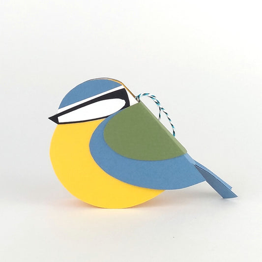 Paper Blue Tit Forest Baubles Craft Kit