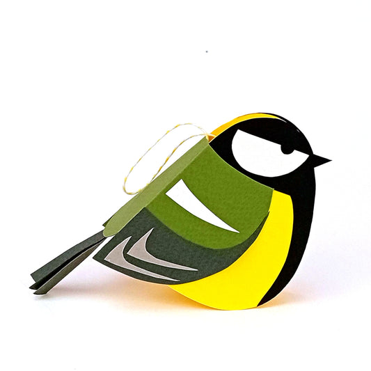 Great Tit paper decoration