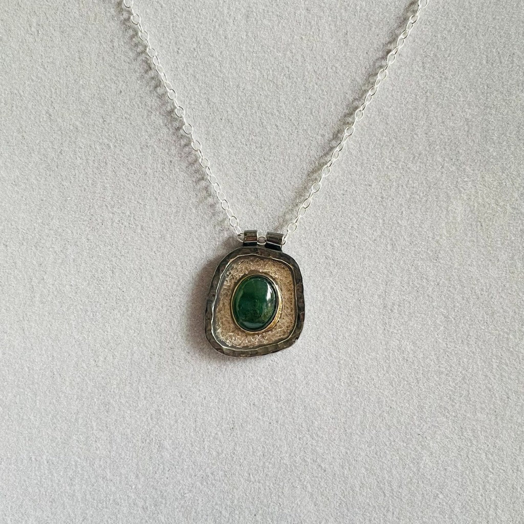 Moss Agate Pendant - 19.5 Collection