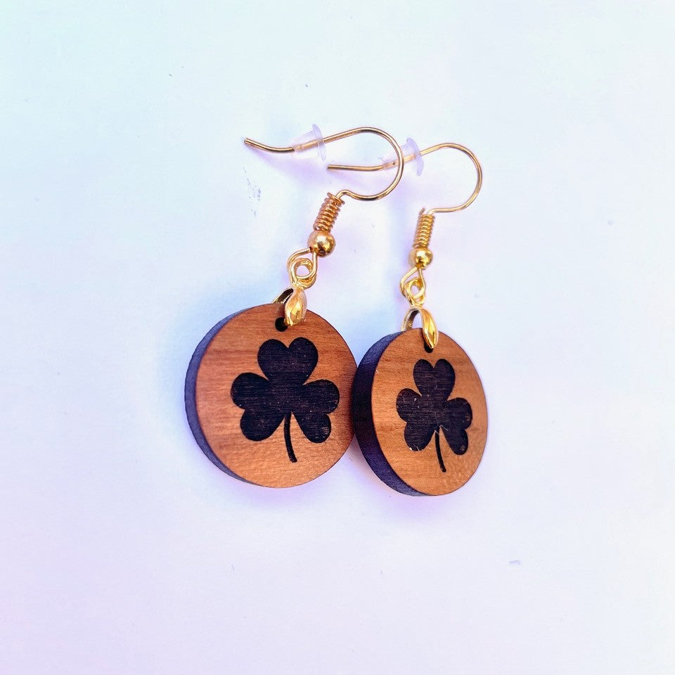 Shamrock Stud or Dangle Earrings