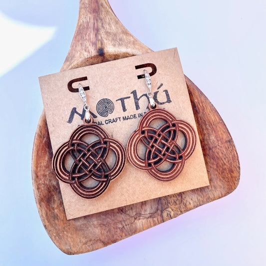 Wicker Celtic Cross Earrings