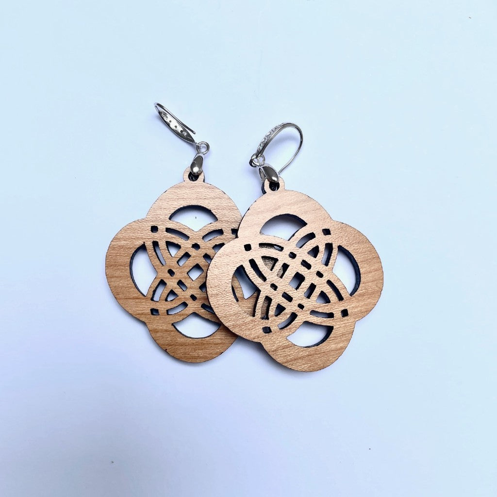 Wicker Celtic Cross Earrings