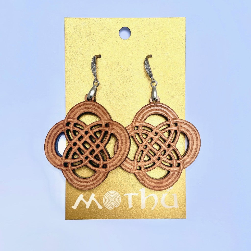 Wicker Celtic Cross Earrings