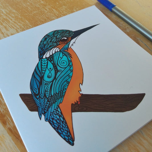 Kingfisher Birds of Ireland Card