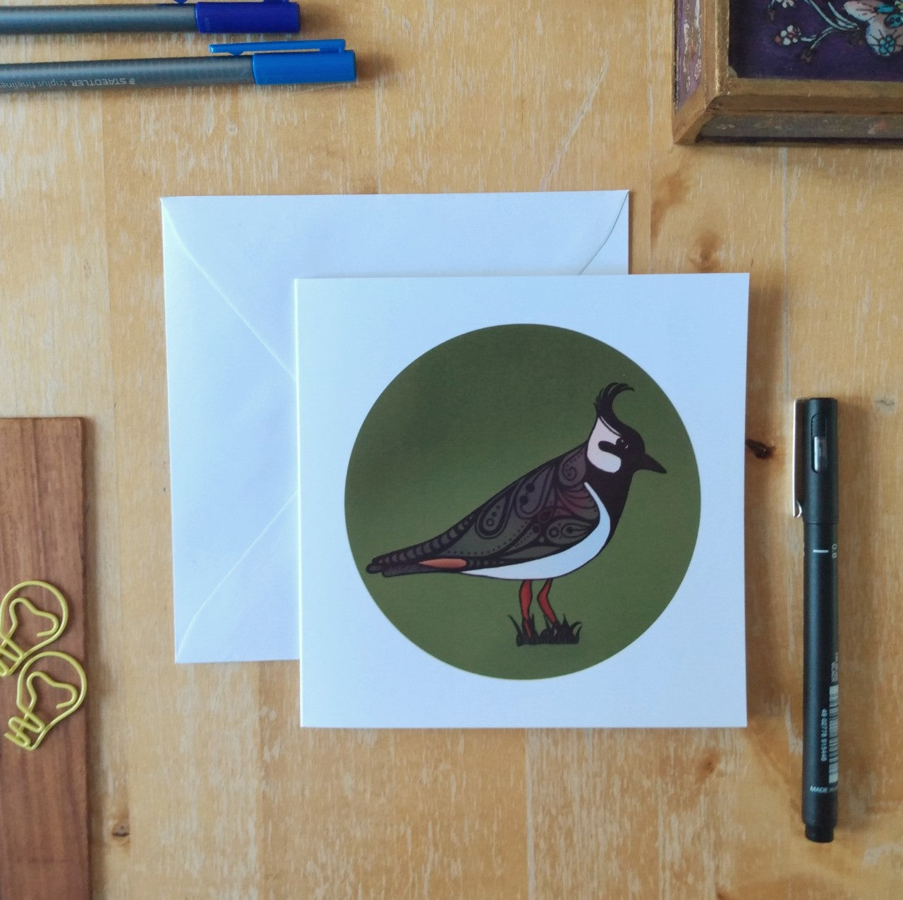 Lapwing Birds of Ireland Card