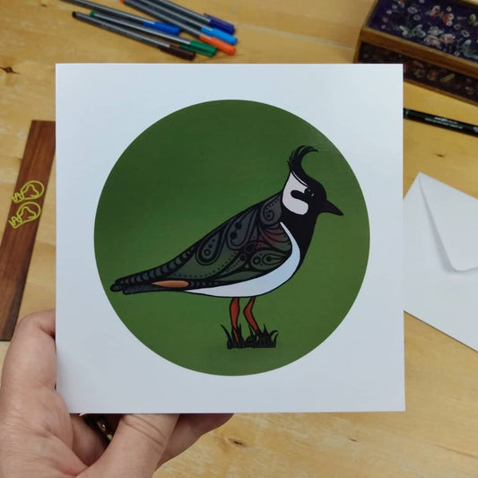 Lapwing Birds of Ireland Card