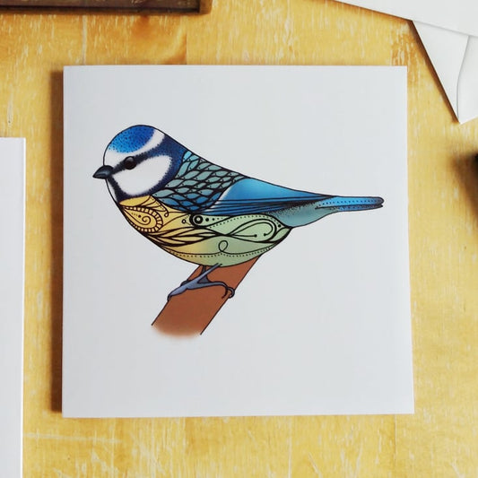 Blue Tit Birds of Ireland Card