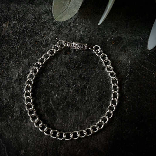 Handmade curb chain bracelet