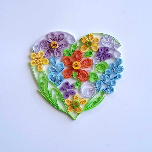 Spring Flowers Heart Bouquet