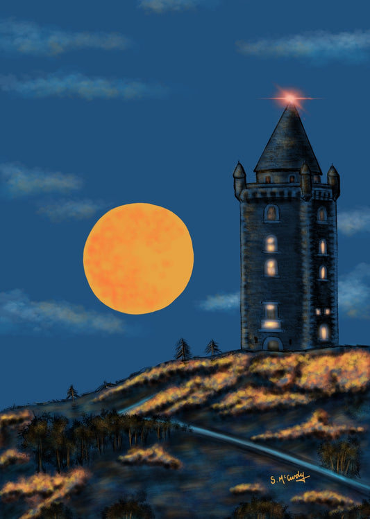 Scrabo and the Moon