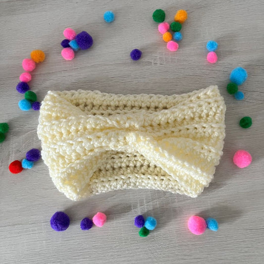 Twisted crochet ear warmers/headband